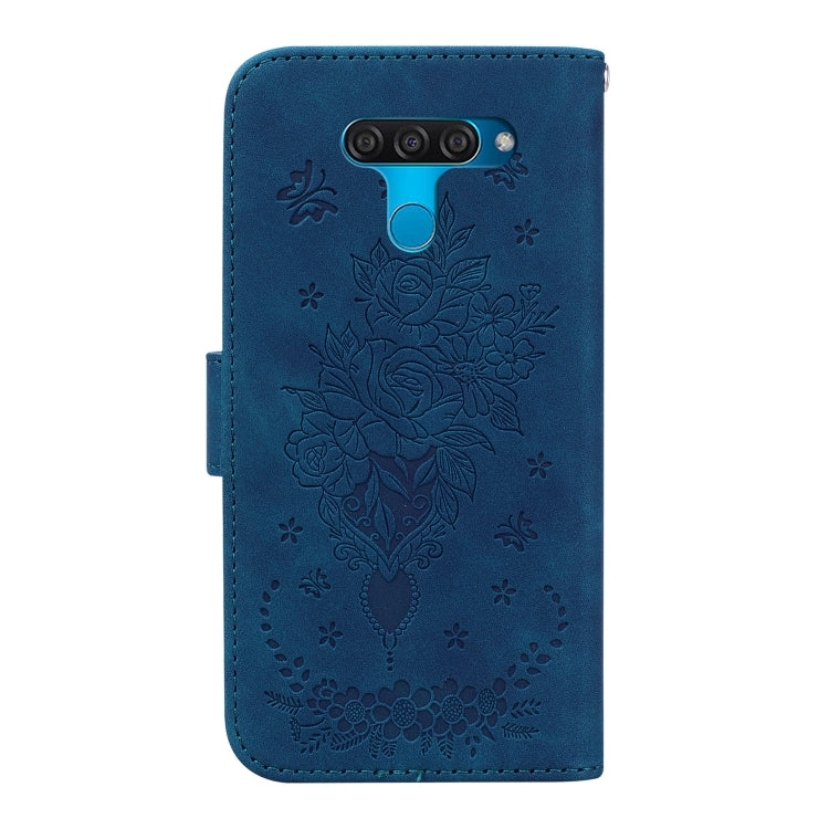 For LG K50 / Q60 Butterfly Rose Embossed Leather Phone Case