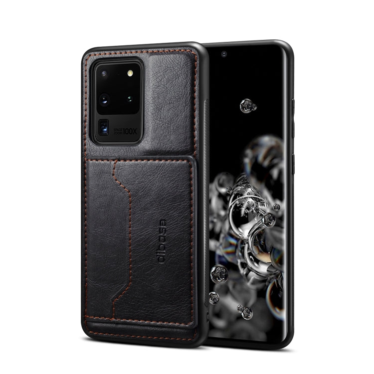 For Galaxy S20 Ultra Dibase TPU + PC + PU Crazy Horse Texture Protective Case with Holder & Card Slots