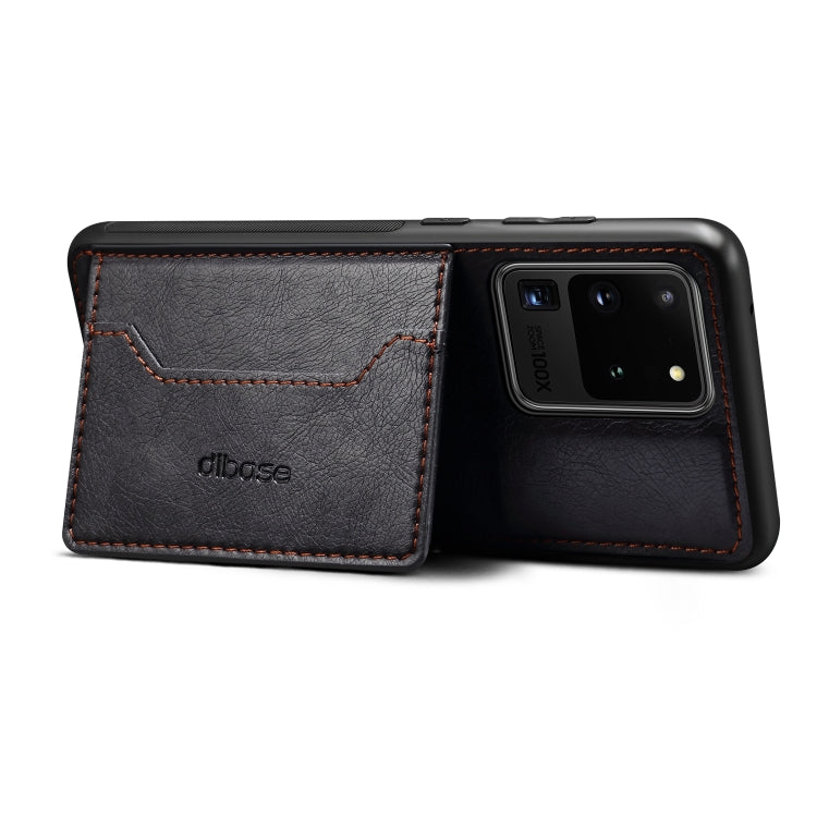 For Galaxy S20 Ultra Dibase TPU + PC + PU Crazy Horse Texture Protective Case with Holder & Card Slots