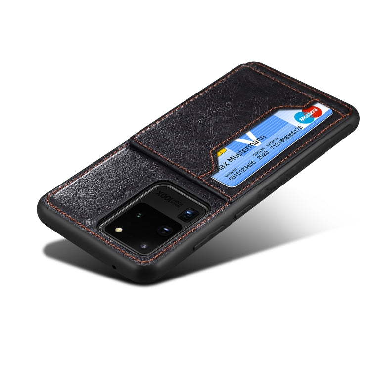For Galaxy S20 Ultra Dibase TPU + PC + PU Crazy Horse Texture Protective Case with Holder & Card Slots