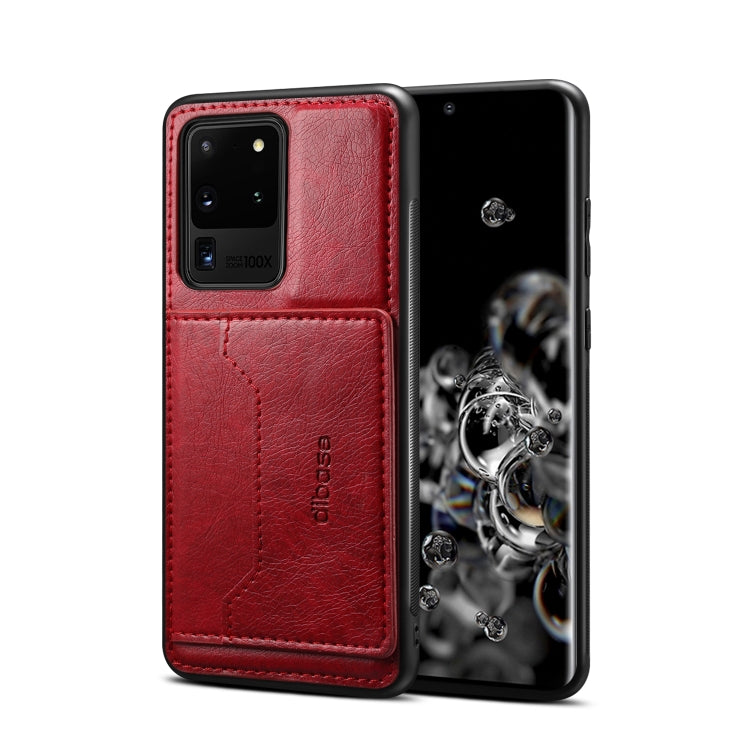 For Galaxy S20 Ultra Dibase TPU + PC + PU Crazy Horse Texture Protective Case with Holder & Card Slots