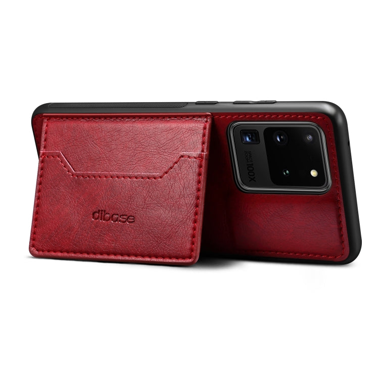For Galaxy S20 Ultra Dibase TPU + PC + PU Crazy Horse Texture Protective Case with Holder & Card Slots