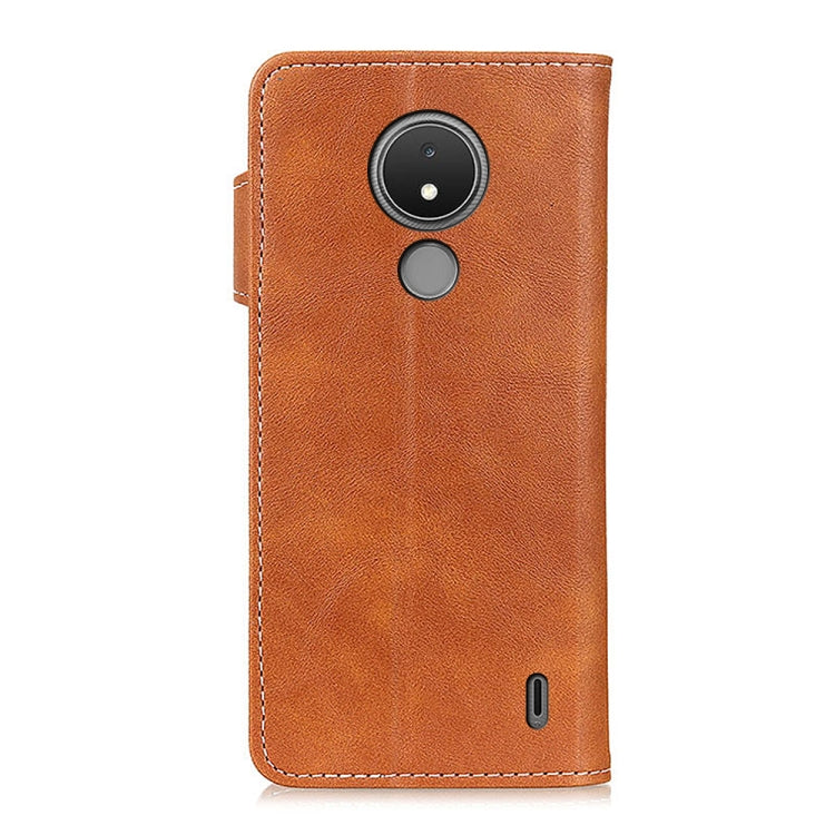 For Nokia C21 S-Type Stitching Calf Texture Leather Phone Case