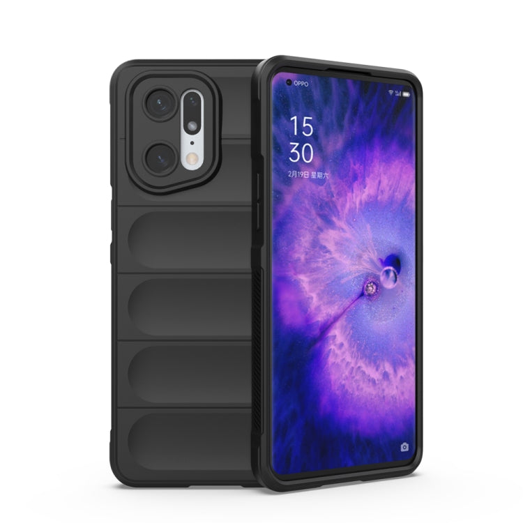 For OPPO Find X5 Pro Magic Shield TPU + Flannel Phone Case