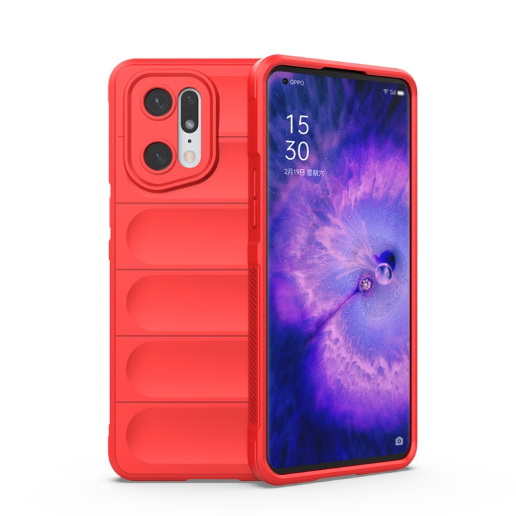 For OPPO Find X5 Pro Magic Shield TPU + Flannel Phone Case