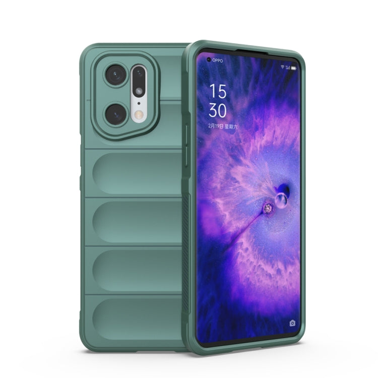 For OPPO Find X5 Pro Magic Shield TPU + Flannel Phone Case