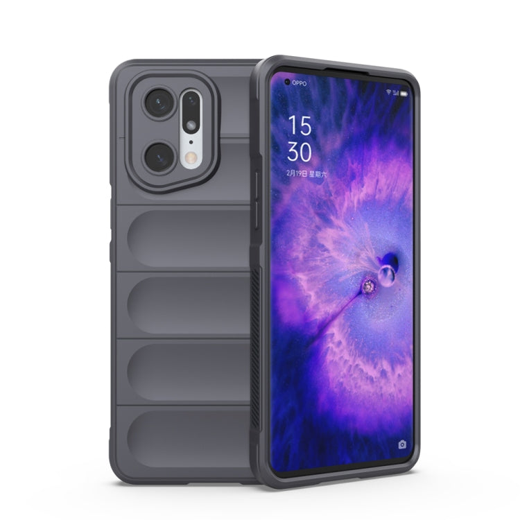 For OPPO Find X5 Pro Magic Shield TPU + Flannel Phone Case