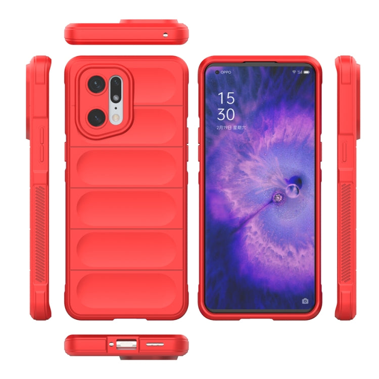 For OPPO Find X5 Pro Magic Shield TPU + Flannel Phone Case