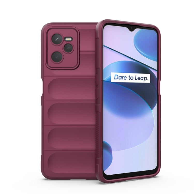 For OPPO Realme C35 Magic Shield TPU + Flannel Phone Case
