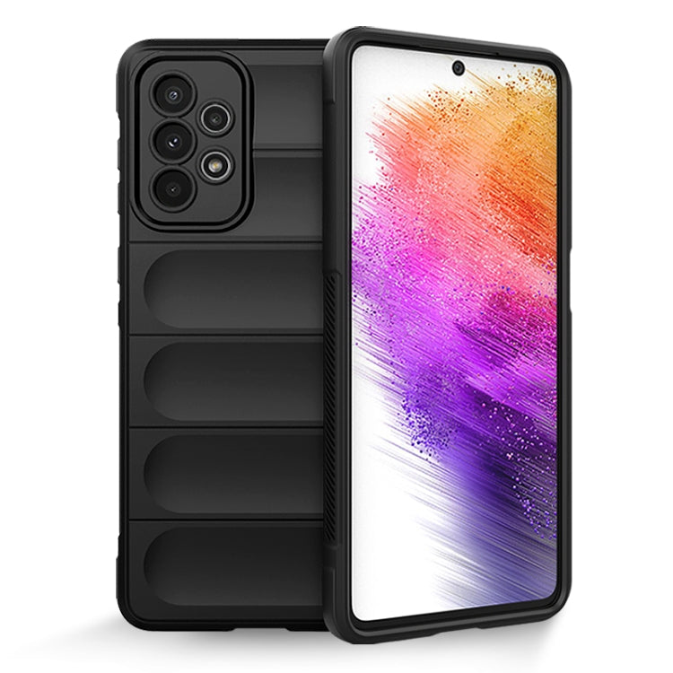 For Samsung Galaxy A73 Magic Shield TPU + Flannel Phone Case