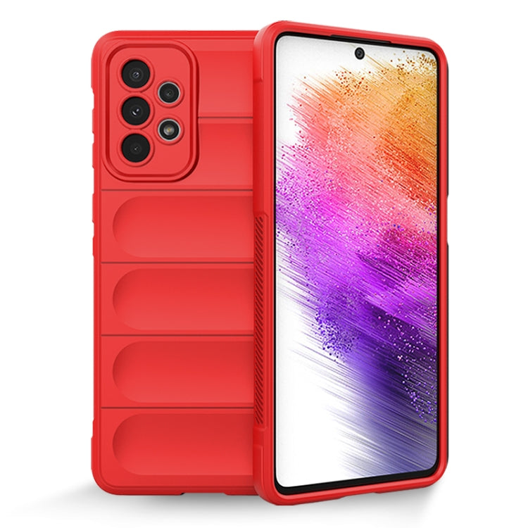 For Samsung Galaxy A73 Magic Shield TPU + Flannel Phone Case