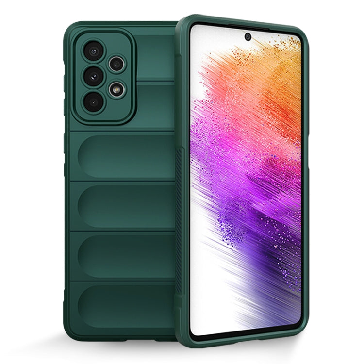 For Samsung Galaxy A73 Magic Shield TPU + Flannel Phone Case