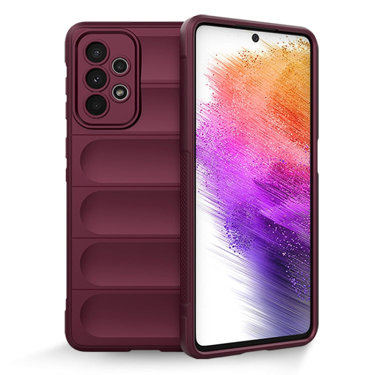 For Samsung Galaxy A73 Magic Shield TPU + Flannel Phone Case