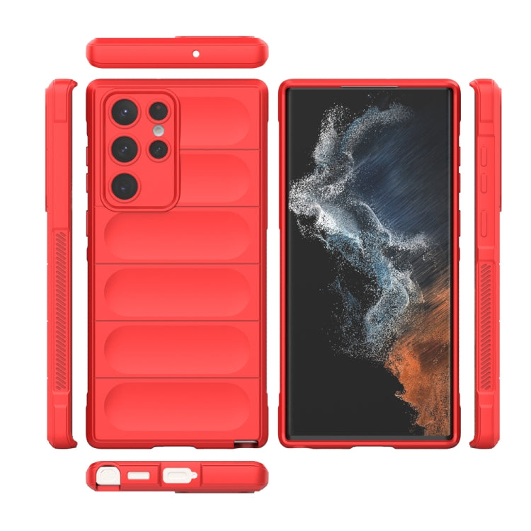 For Samsung Galaxy S22 Ultra 5G Magic Shield TPU + Flannel Phone Case
