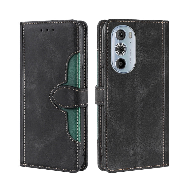 For Motorola Edge+ 2020/Edge 30 Pro Stitching Skin Feel Magnetic Buckle Horizontal Flip PU Leather Case