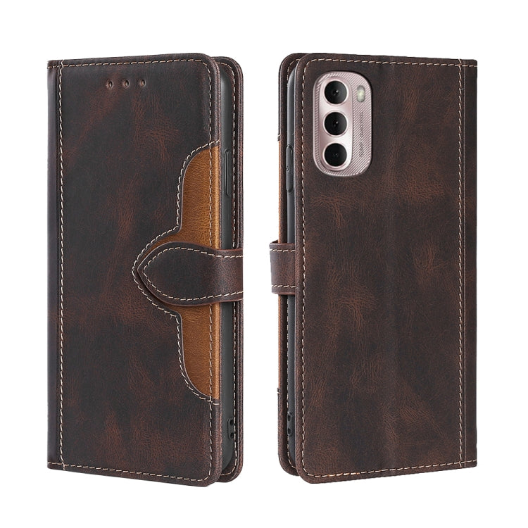 For Motorola Moto G Stylus 5G 2022 Stitching Skin Feel Magnetic Buckle Horizontal Flip PU Leather Case