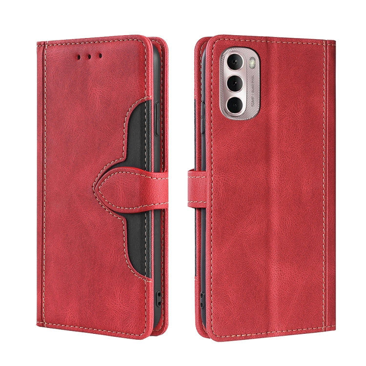 For Motorola Moto G Stylus 5G 2022 Stitching Skin Feel Magnetic Buckle Horizontal Flip PU Leather Case