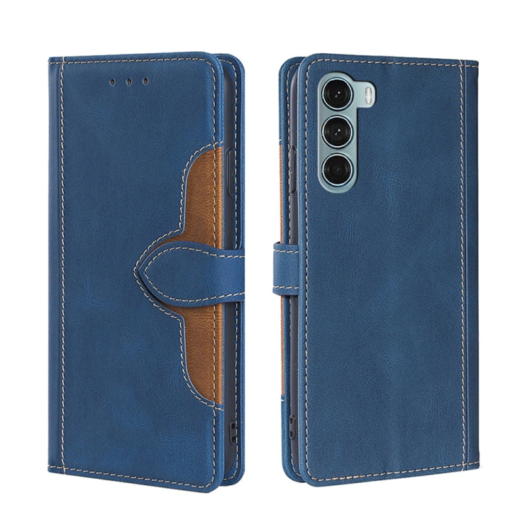 For Motorola Moto G200 5G/Edge S30 Stitching Skin Feel Magnetic Buckle Horizontal Flip PU Leather Case