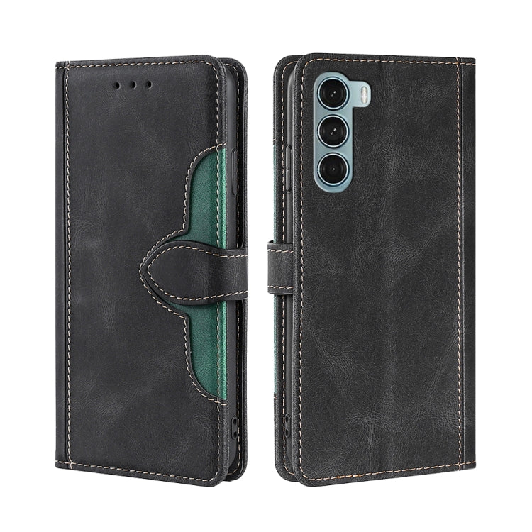 For Motorola Moto G200 5G/Edge S30 Stitching Skin Feel Magnetic Buckle Horizontal Flip PU Leather Case