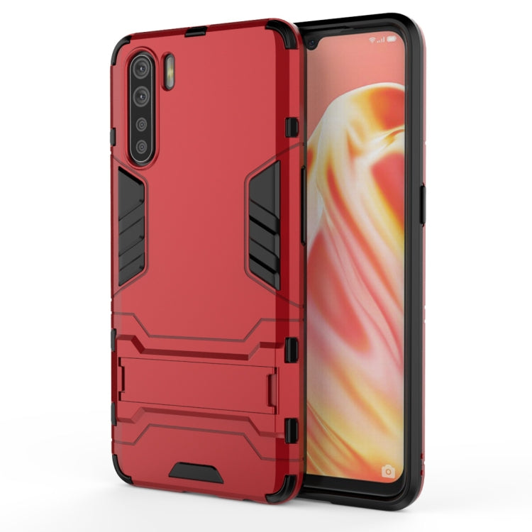 For OPPO A91 PC + TPU Shockproof Protective Case with Holder
