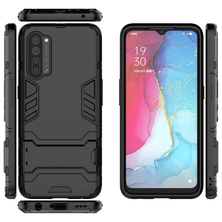 For OPPO Reno3 PC + TPU Shockproof Protective Case with Holder