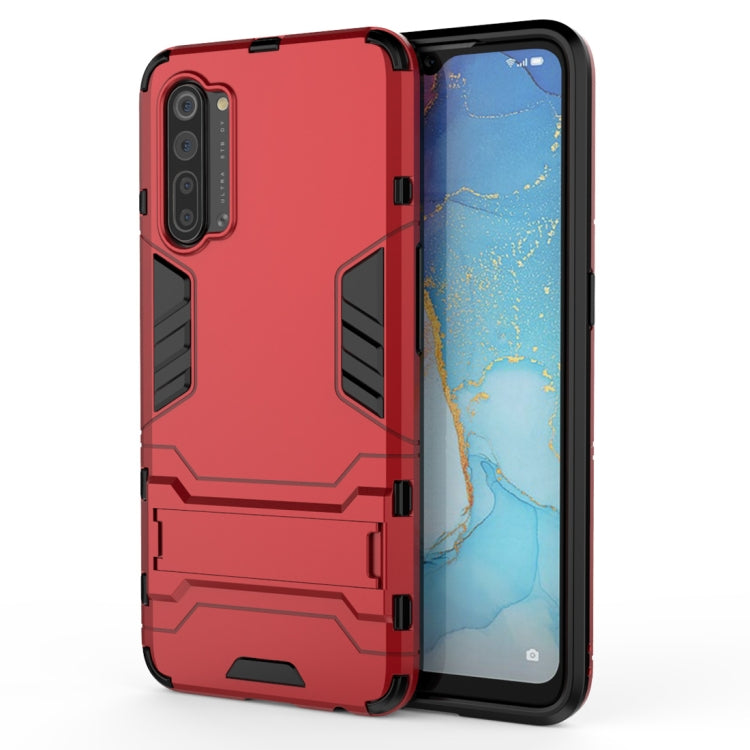 For OPPO Reno3 PC + TPU Shockproof Protective Case with Holder