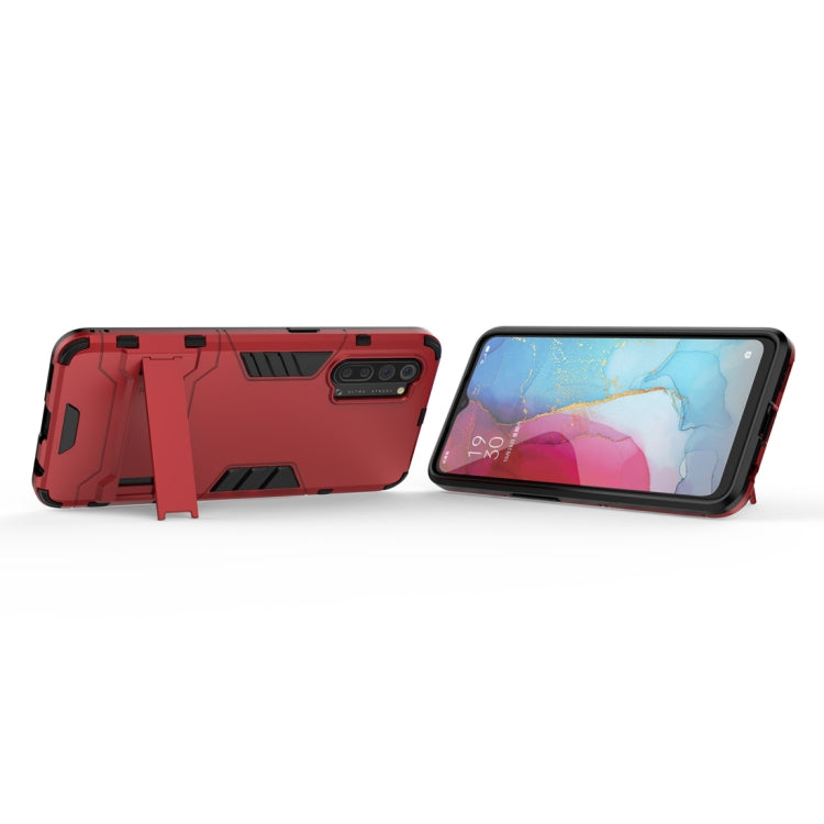 For OPPO Reno3 PC + TPU Shockproof Protective Case with Holder