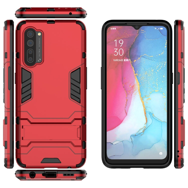 For OPPO Reno3 PC + TPU Shockproof Protective Case with Holder