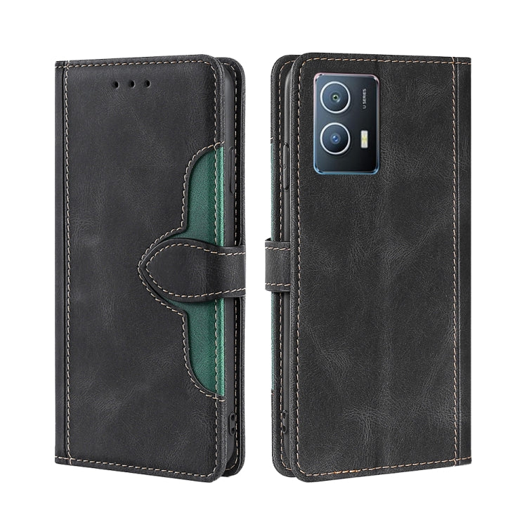 For vivo iQOO U5 5G Stitching Skin Feel Magnetic Buckle Horizontal Flip PU Leather Case