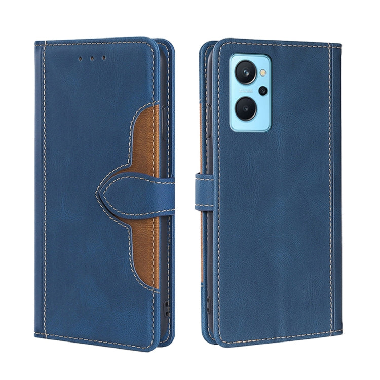 For OPPO Realme 9i/A36 4G/A96 4G/K10 4G/A76 4G Stitching Skin Feel Magnetic Buckle Horizontal Flip PU Leather Case