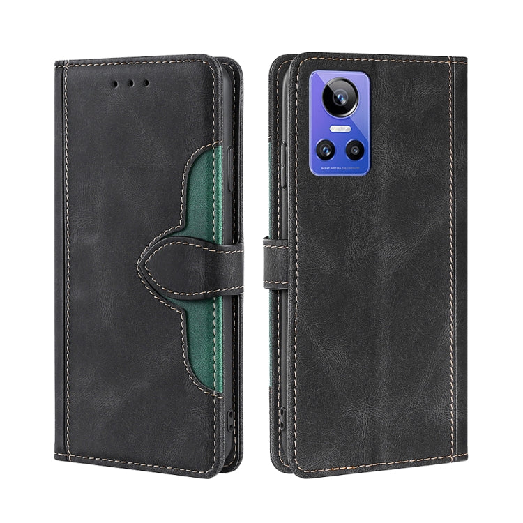 For OPPO Realme GT Neo3 Stitching Skin Feel Magnetic Buckle Horizontal Flip PU Leather Case