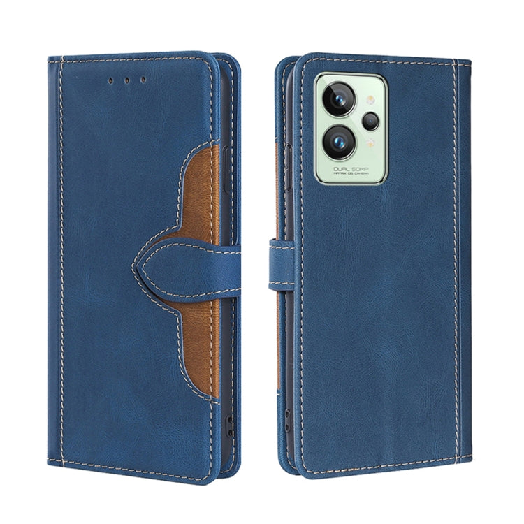 For OPPO Realme GT2 Pro Stitching Skin Feel Magnetic Buckle Horizontal Flip PU Leather Case