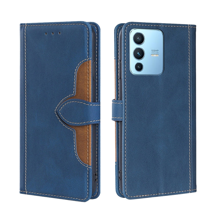 For vivo S12 Pro 5G/V23 Pro Stitching Skin Feel Magnetic Buckle Horizontal Flip PU Leather Case