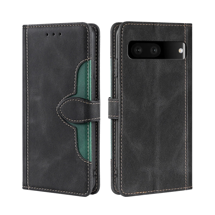 For Google Pixel 7 5G Stitching Skin Feel Magnetic Buckle Horizontal Flip PU Leather Case