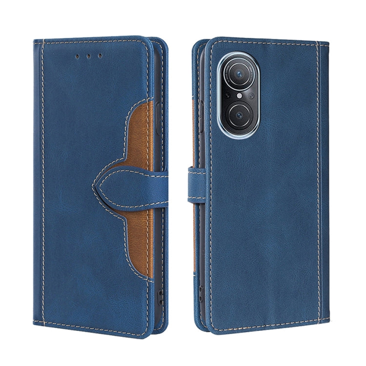 For Huawei Nova 9 SE Stitching Skin Feel Magnetic Buckle Horizontal Flip PU Leather Case