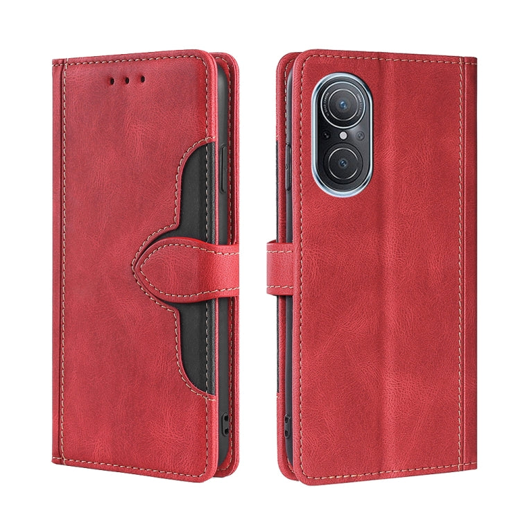 For Huawei Nova 9 SE Stitching Skin Feel Magnetic Buckle Horizontal Flip PU Leather Case