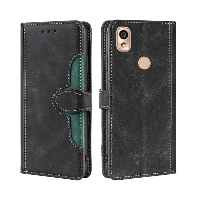 For Kyocera KY-51B Stitching Skin Feel Magnetic Buckle Horizontal Flip PU Leather Case