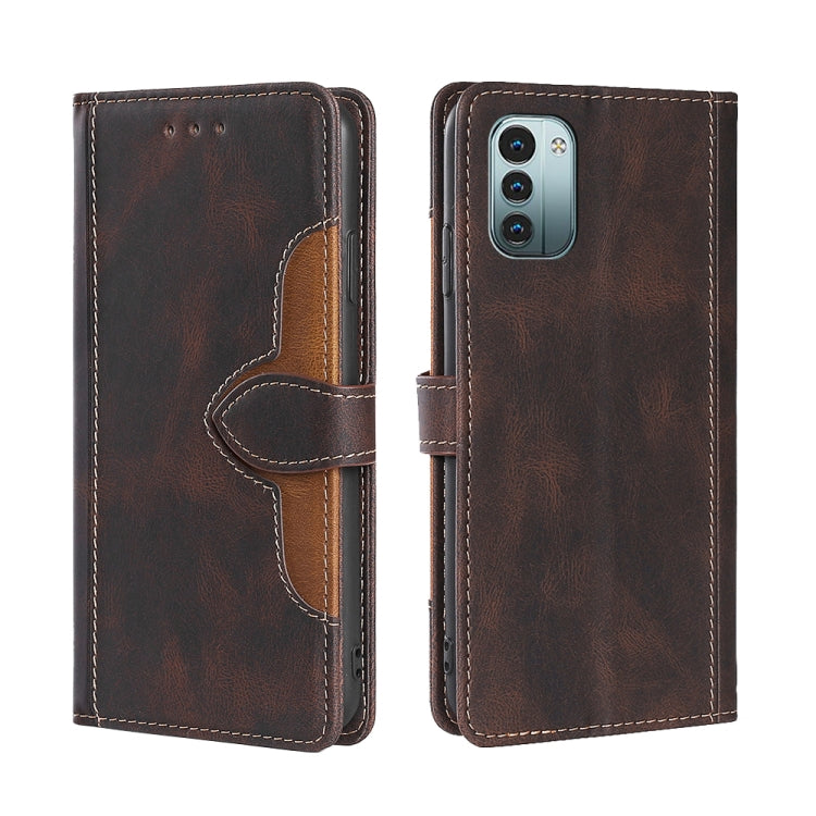 For Nokia G21/G11 Stitching Skin Feel Magnetic Buckle Horizontal Flip PU Leather Case