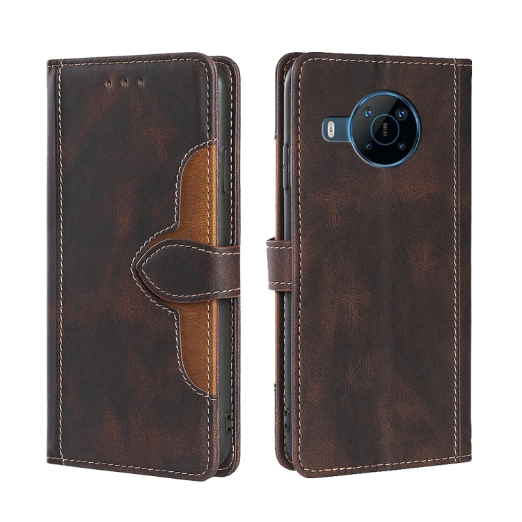 For Nokia X100 Stitching Skin Feel Magnetic Buckle Horizontal Flip PU Leather Case