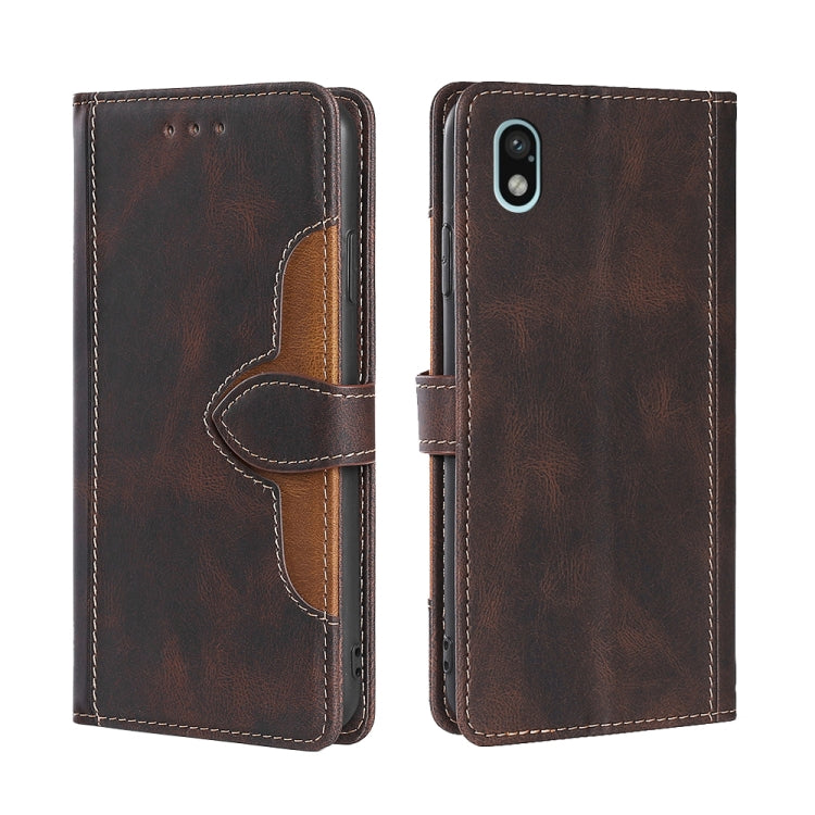 For Sony Xperia Ace III Stitching Skin Feel Magnetic Buckle Horizontal Flip PU Leather Case