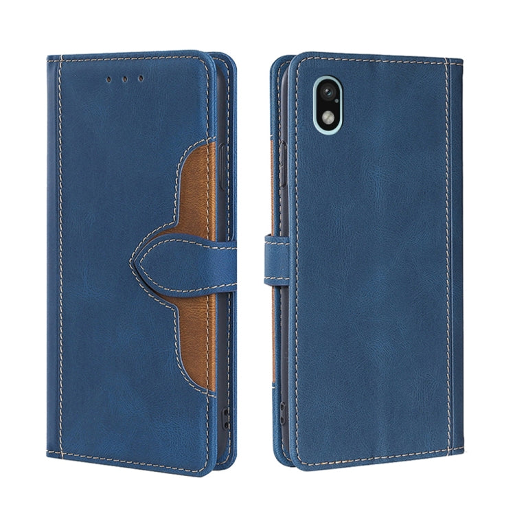 For Sony Xperia Ace III Stitching Skin Feel Magnetic Buckle Horizontal Flip PU Leather Case