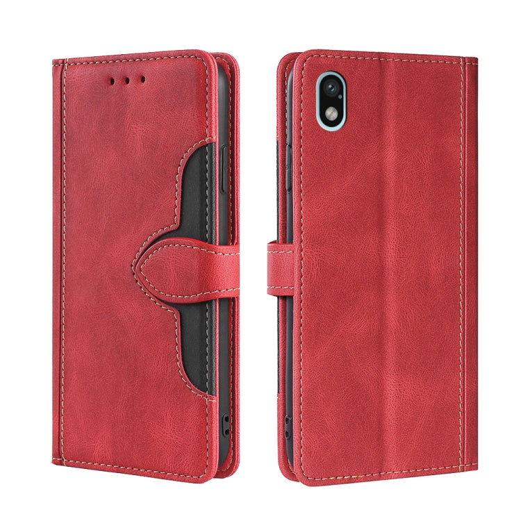 For Sony Xperia Ace III Stitching Skin Feel Magnetic Buckle Horizontal Flip PU Leather Case
