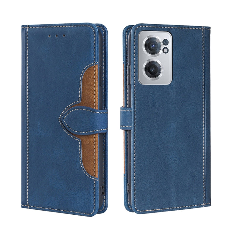 For OnePlus Nord CE 2 5G Stitching Skin Feel Magnetic Buckle Horizontal Flip PU Leather Case