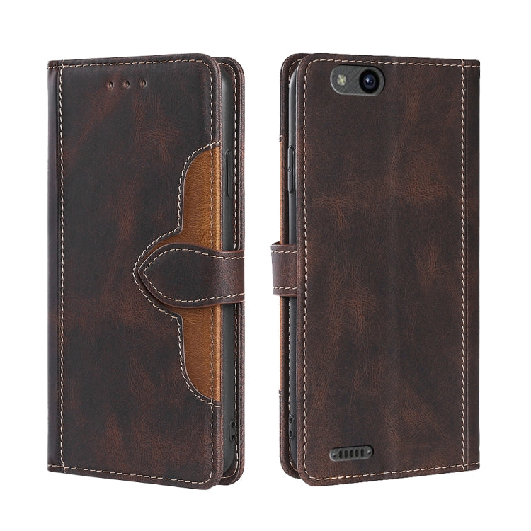 For ZTE Tempo X/Vantage/Z839/N9137 Stitching Skin Feel Magnetic Buckle Horizontal Flip PU Leather Case