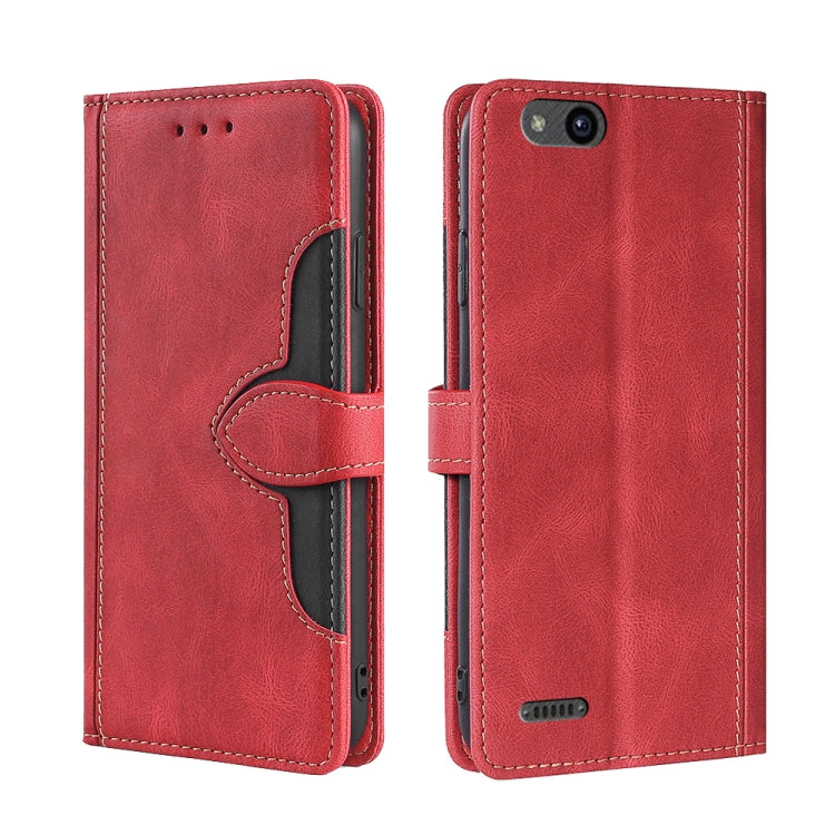 For ZTE Tempo X/Vantage/Z839/N9137 Stitching Skin Feel Magnetic Buckle Horizontal Flip PU Leather Case