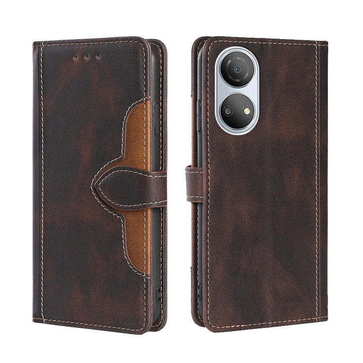 For Honor Play 30 Plus Stitching Skin Feel Magnetic Buckle Horizontal Flip PU Leather Case