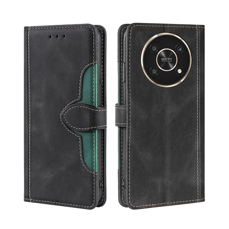 For Honor X30 5G Stitching Skin Feel Magnetic Buckle Horizontal Flip PU Leather Case