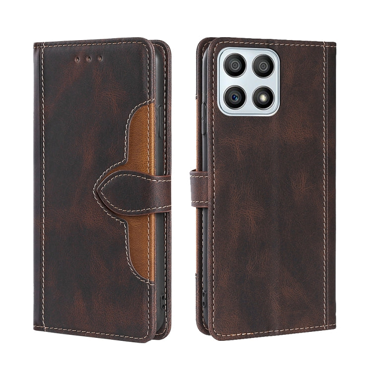 For Honor X30i Stitching Skin Feel Magnetic Buckle Horizontal Flip PU Leather Case