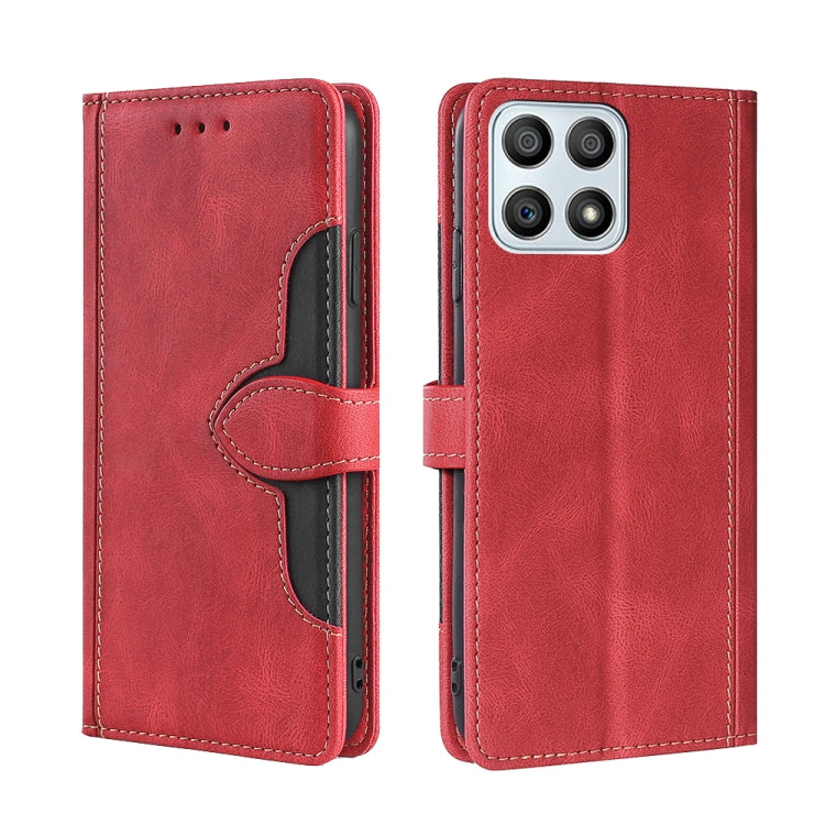 For Honor X30i Stitching Skin Feel Magnetic Buckle Horizontal Flip PU Leather Case