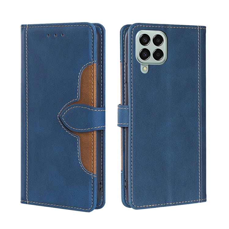For Samsung Galaxy M33 5G Stitching Skin Feel Magnetic Buckle Horizontal Flip PU Leather Case